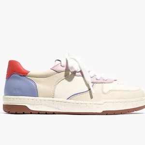 Used W9 Madewell Court Sneakers in Colorblock Leather and Nubuck